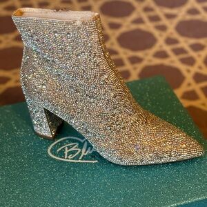 Betsey Johnson Silver Ankle Booties with Glamorous Appeal